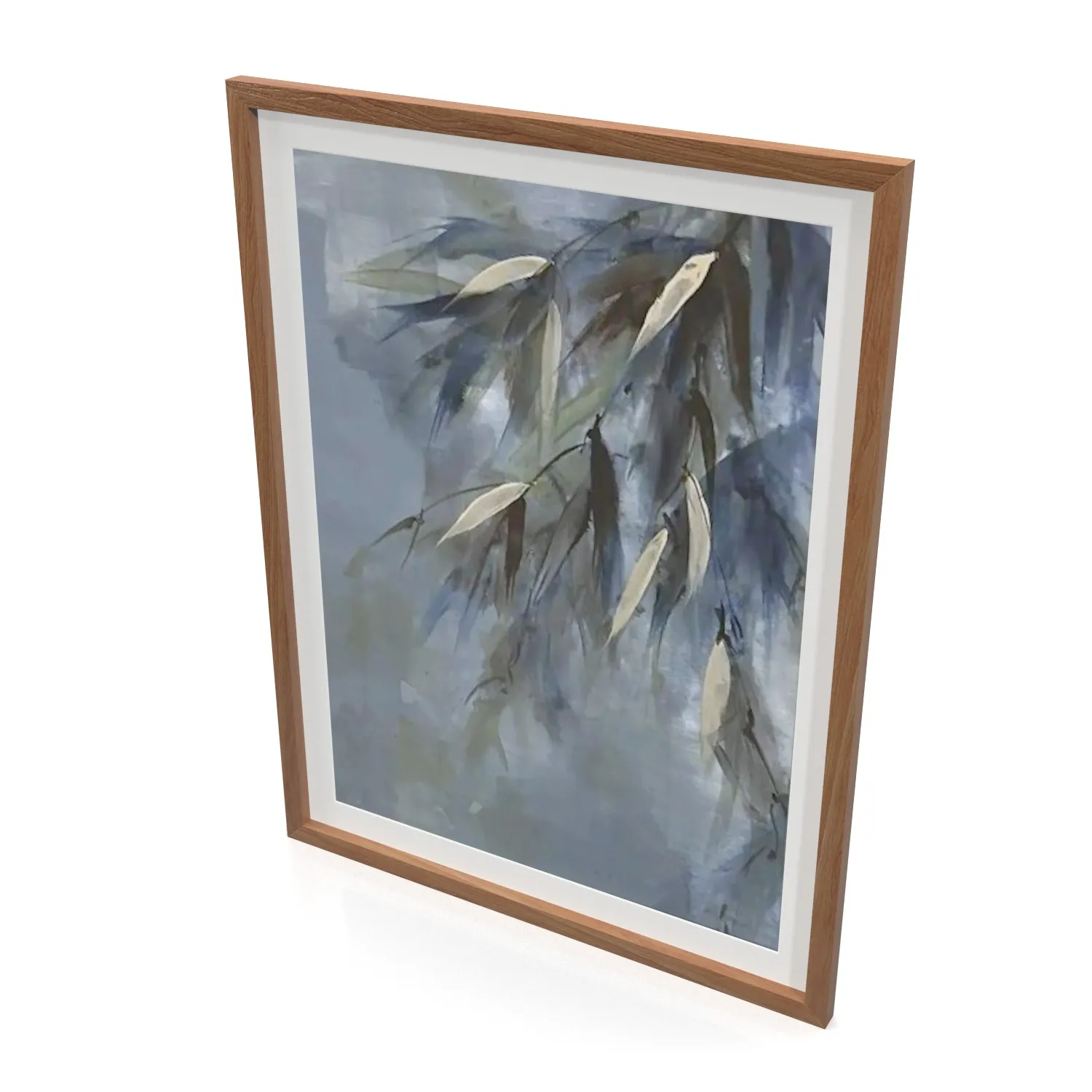 Original Bamboo Watercolor Wall Art PBR 3D Model_06